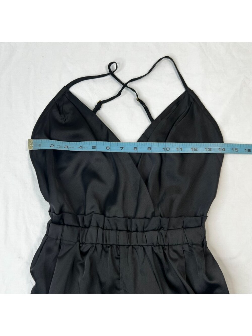 NWT Babyboo Fashions Scarlett Satin Jumpsuit Open Back Black XS - Picture 6 of 13